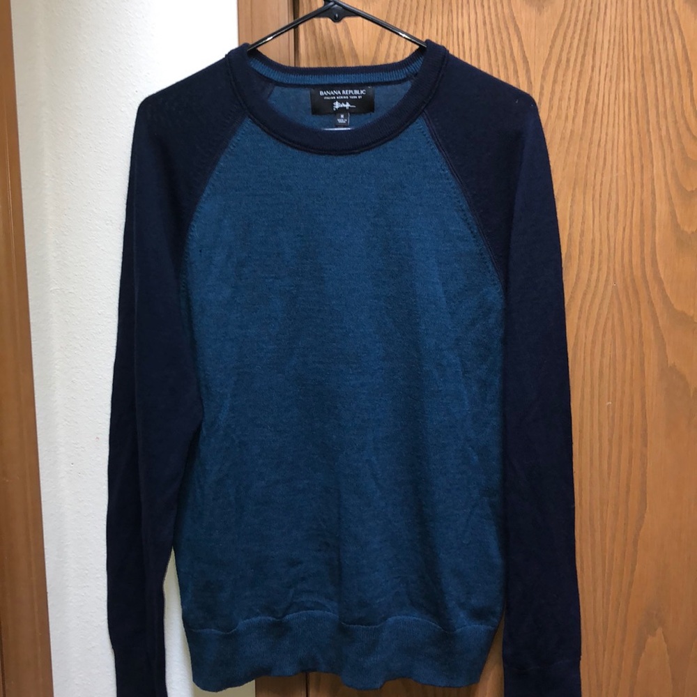 Blue Two Tone Banana Republic Sweater